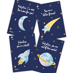Space valentine cards, Class valentines, Kids valentines, Navy blue valentine, Printable valentines for kids, School valentines, Galaxy card