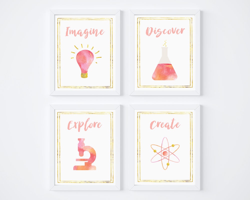 Girl Science Party Decorations Science Theme Child Room Etsy
