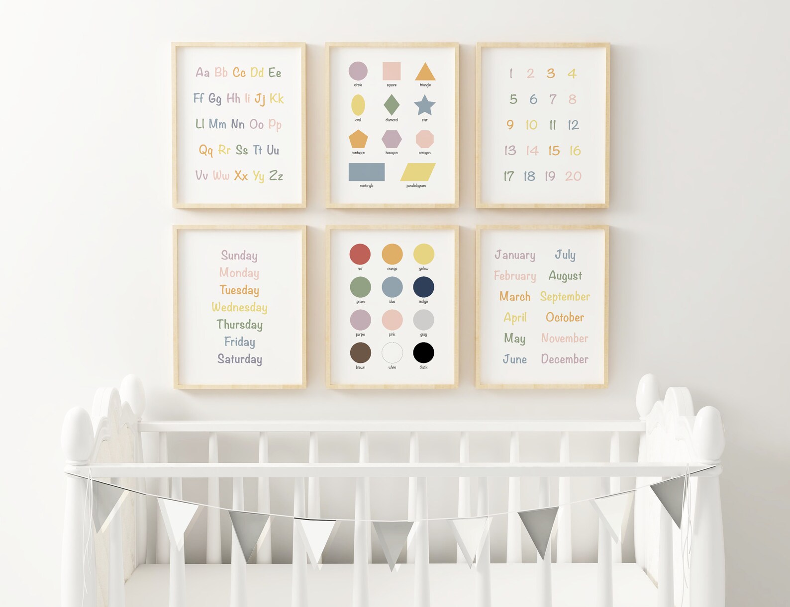 Educational Posters Kids Room Printable Wall Art Learning Etsy