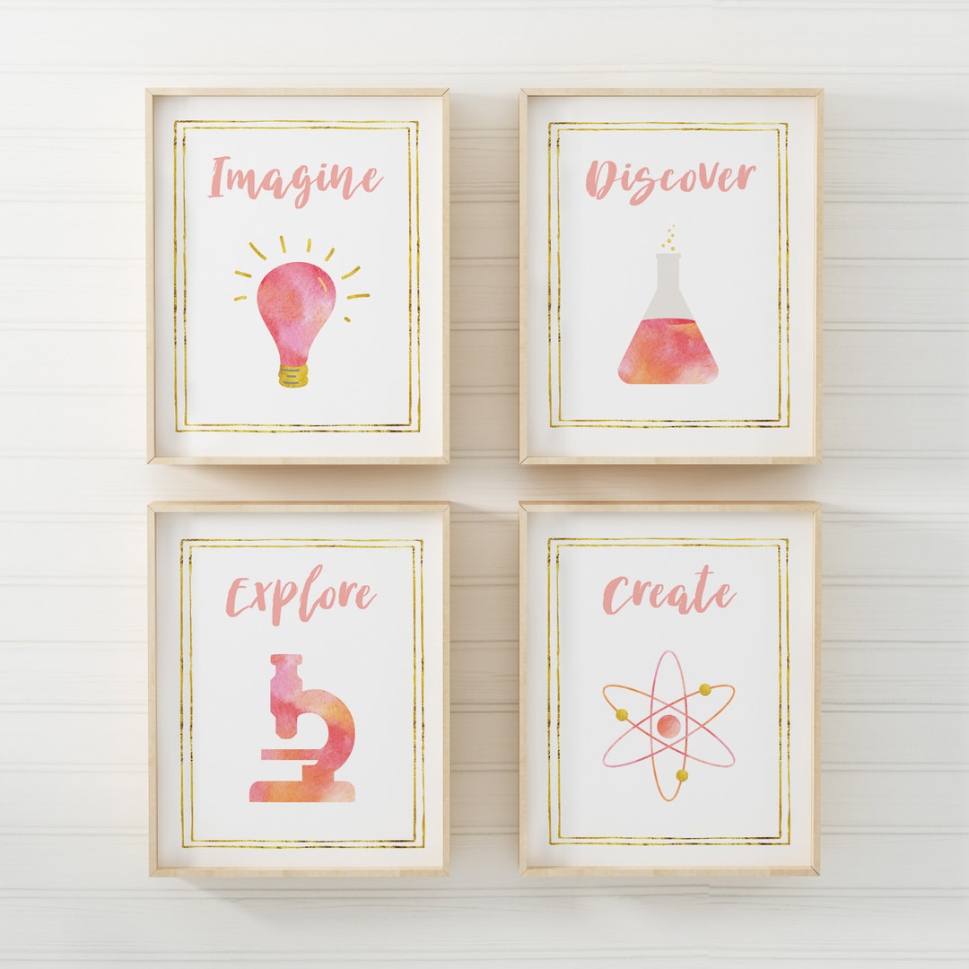 Girl Science Party Decorations, Science Theme Child Room Decor