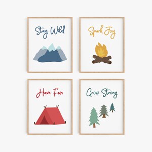 Camping nursery decor, Kids room decor, Camping wall art, Kids camping decor, Nature nursery decor, Camping pictures, Camping wall decor