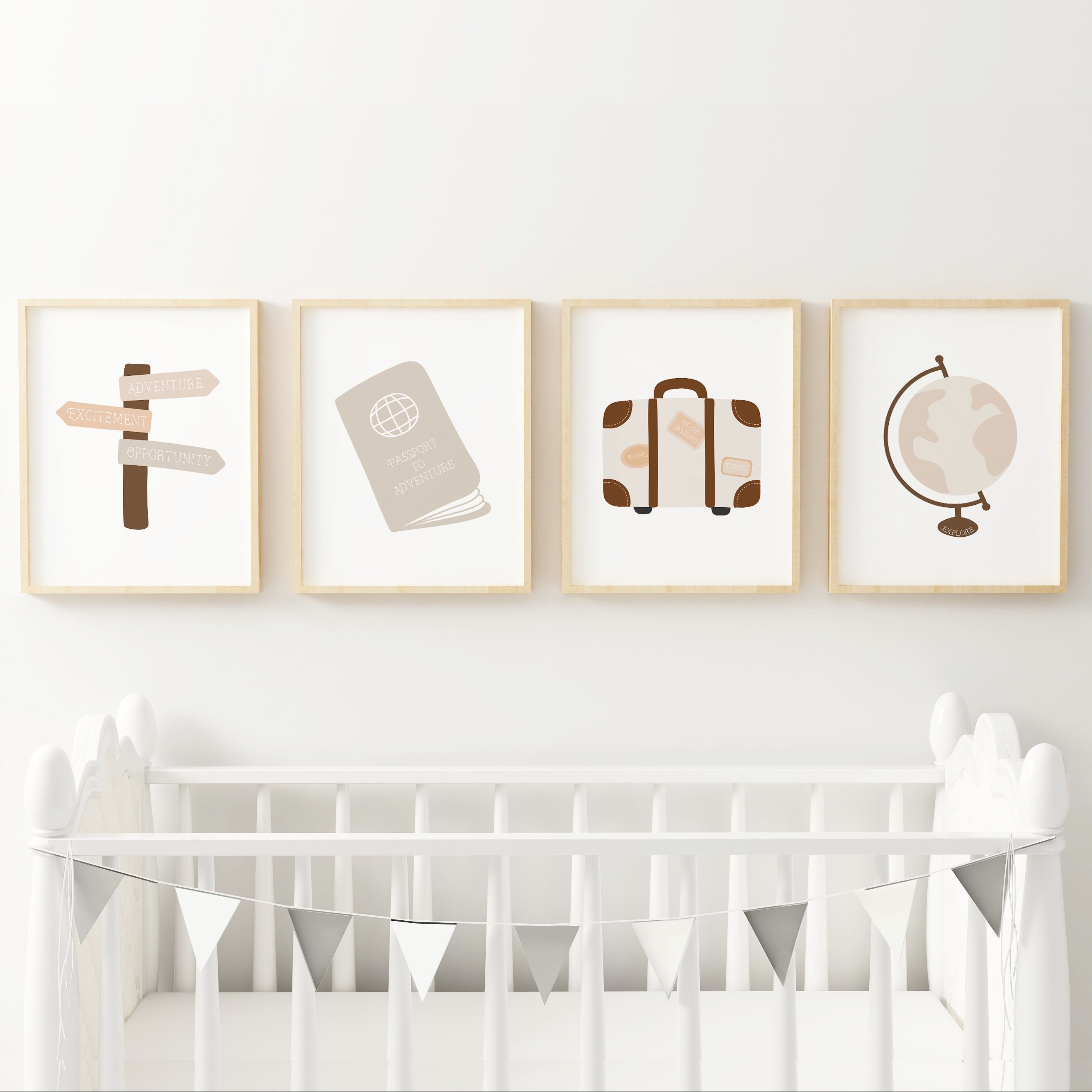 Gender Neutral Nursery Art Unisex Nursery Decor Gray Baby Etsy