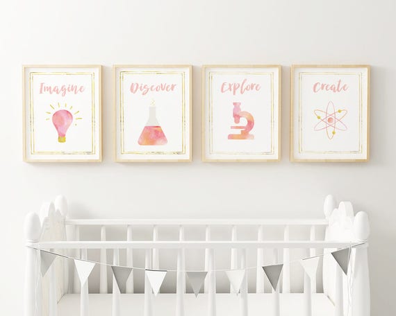 Science Baby Shower Decor Blush Nursery Decorations Etsy Science Baby Shower Decor Blush Nursery Decorations Etsy
