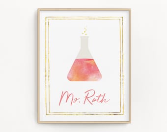 Gifts for teacher appreciation week, Chemistry teacher gift, Classroom decor for science teacher, Personalized teacher appreciation gifts