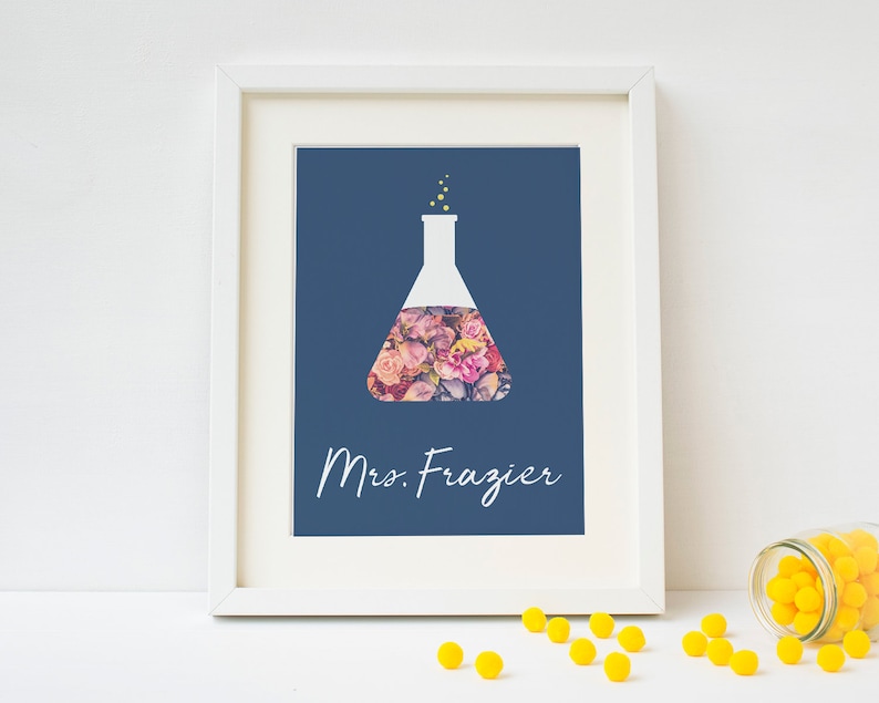 Personalized teacher appreciation gift Science teacher gift Etsy