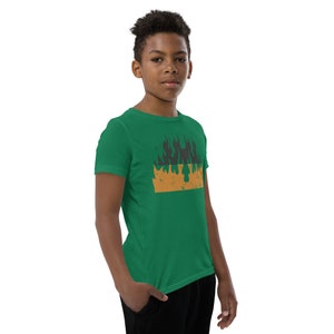 Distressed Gorilla Flame Youth Short Sleeve T-Shirt