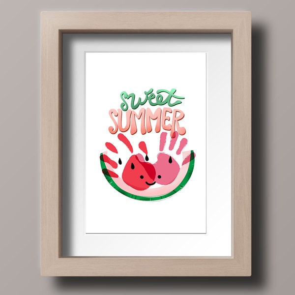 Fruit Handprint Art Etsy