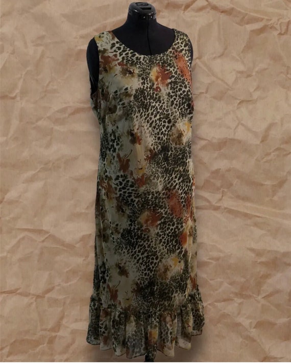 Vintage Leslie Fay Brown Tan Multicolor Cheetah A… - image 6