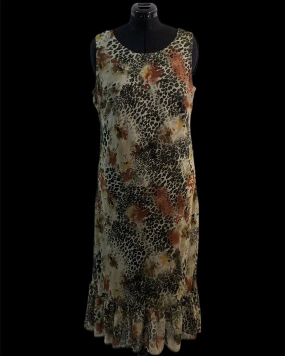 Vintage Leslie Fay Brown Tan Multicolor Cheetah A… - image 10