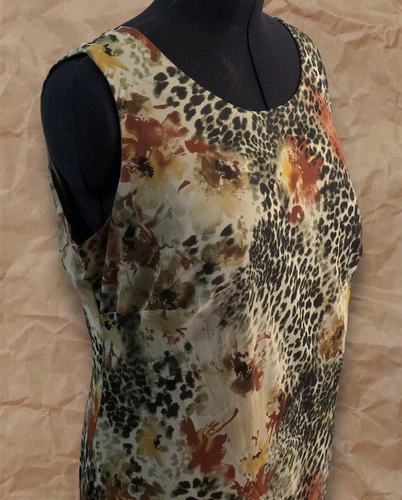 Vintage Leslie Fay Brown Tan Multicolor Cheetah A… - image 4