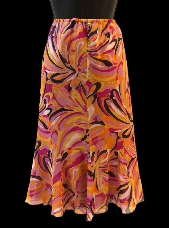 Vintage Sunny Leigh Pink Orange Yellow Multicolor… - image 5