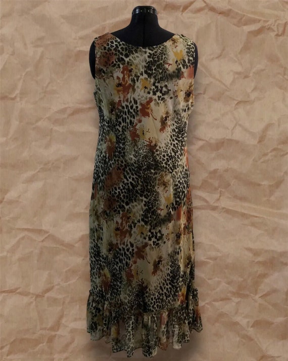 Vintage Leslie Fay Brown Tan Multicolor Cheetah A… - image 9