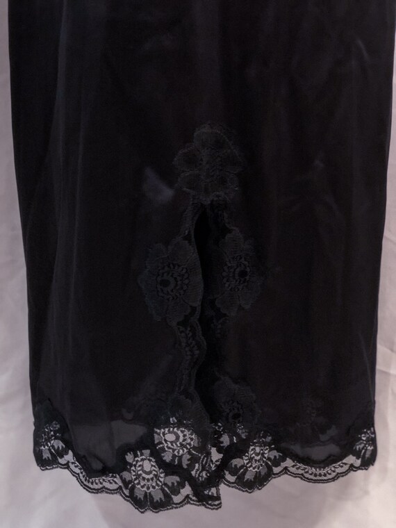 Vintage Mistee Black Lace Nylon Sleeveless Slip L… - image 7