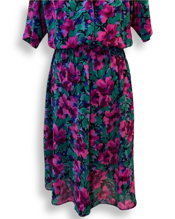 Vintage Leslie Fay Pink Green Blue Purple Multico… - image 6