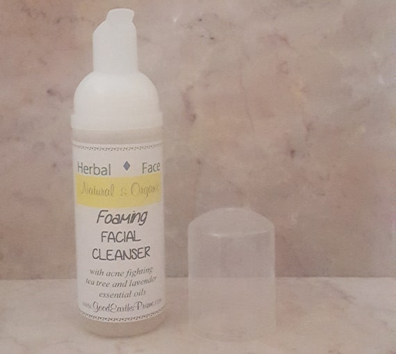Organic Foaming Face Wash Cleanser Vegan Acne Fighting With Etsy