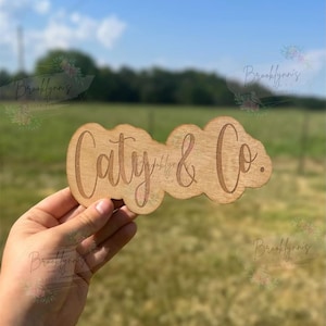 Business Watermark, Custom Wood Flatlay, Physical Watermark, Photo Watermark, IG Tag Name, Social Media Tag, Business logo, Wood Plaque
