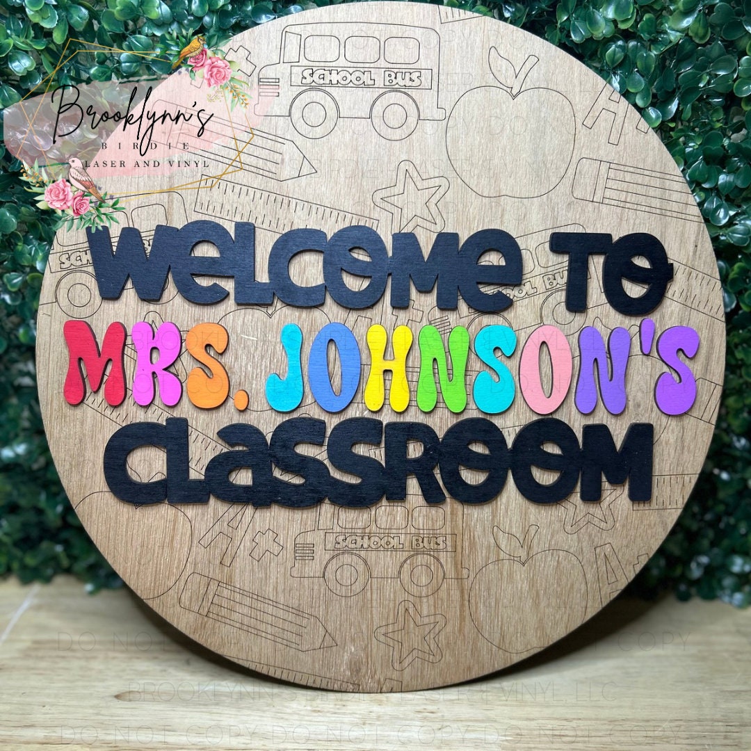 Personalized Teacher Door Sign, Teacher Gifts , Teacher Appreciation ...