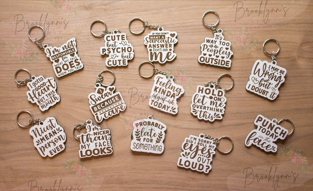 Keychain SVG File DIGITAL FILE Laser Cut File Etsy