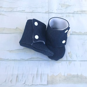 Denim Baby Booties, Soft Soled Shoes, Baby Shoes Stay on Booties, Slippers, Baby Slippers, Booties, Childrens Slippers