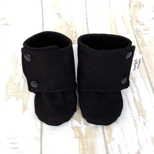Black Baby Booties, Soft Soled Shoes, Baby Shoes Stay on Booties, Slippers, Baby Slippers, Booties, Childrens Slippers