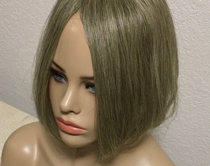 Wiglet 100 Human Hair Blonde Highlights Topper Wiglet Etsy