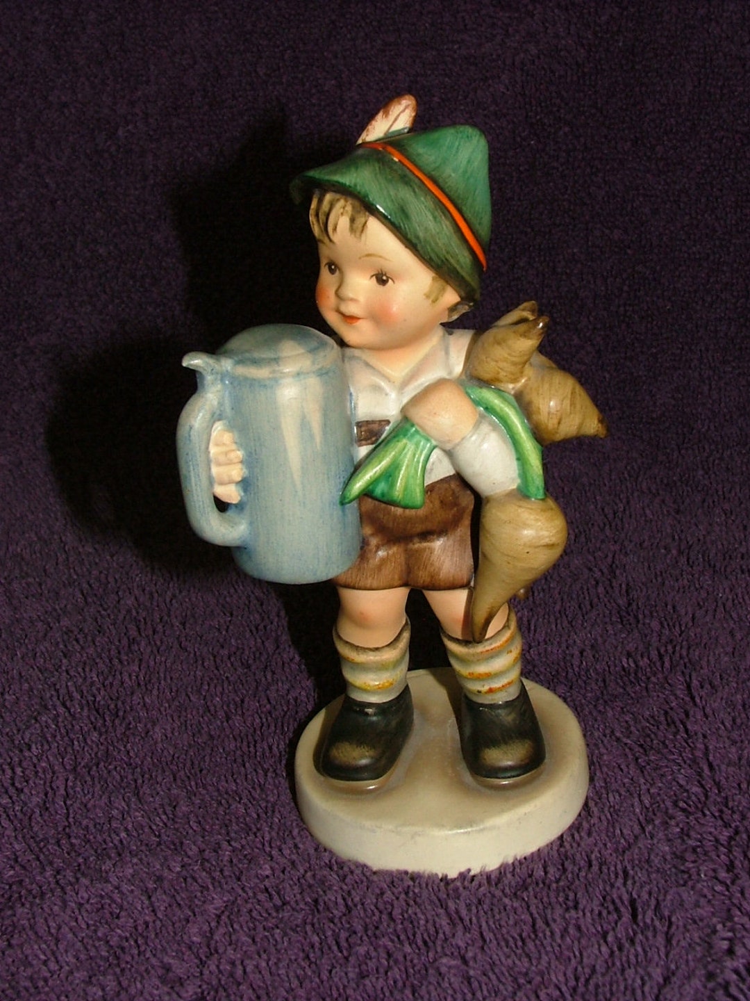 Hummel Goebel for Father Figurine 87 Boy With Stein and Vegetables Full Bee  TMK2 Vintage Collectible 