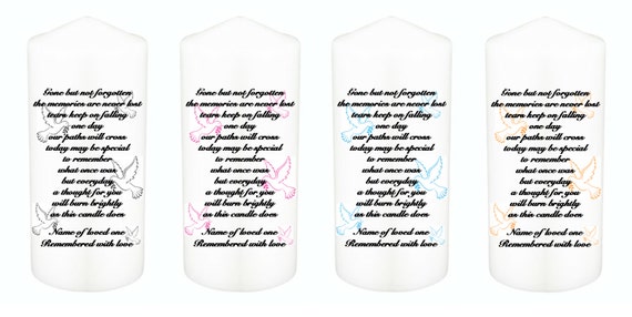 Personalised Memorial Remembrance Absence Candle A Butterfly Who Flew By Me med