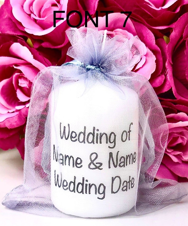 Wedding Favours Personalised Candles With Metal Silver Heart Etsy UK