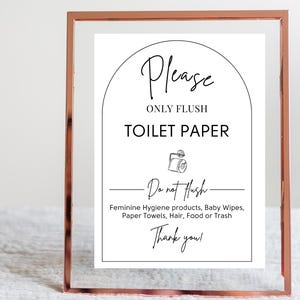 Airbnb Bathroom Sign, Flush Only Toilet Paper, Septic System, Do Not Flush Sign, Vacation Rental Printable Sign, Airbnb Toilet Sign