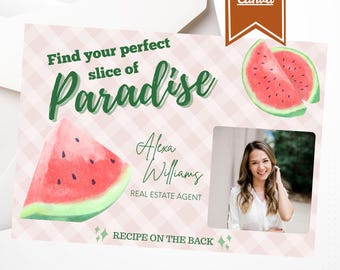 Real Estate Summer Postcard Canva Template | Summer Real Estate Marketing | Real Estate Farming Card | Real Estate Summer Checklist | Summer