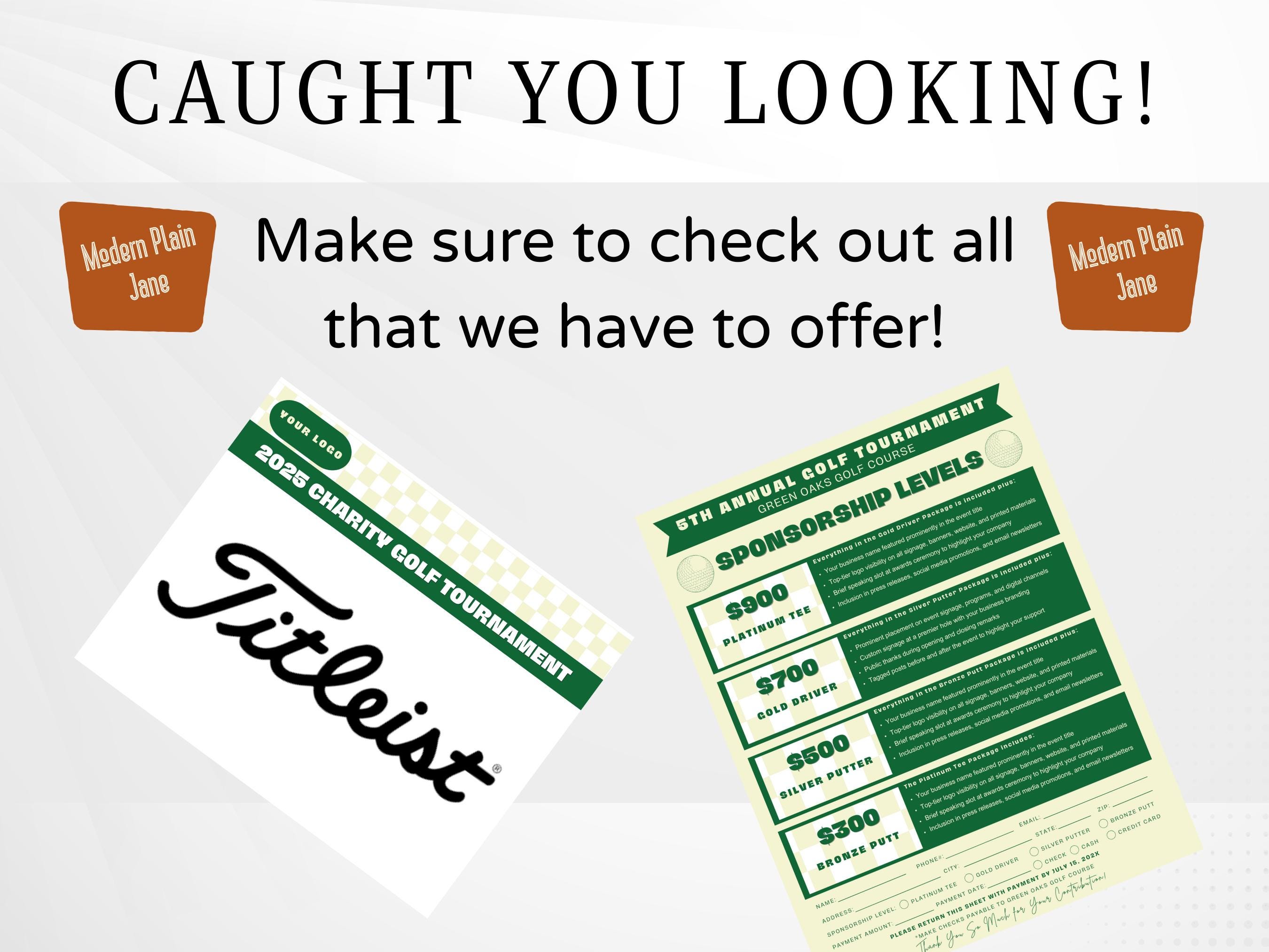 Golf Tournament Sponsor Sign Canva Template | Editable Hole Sponsor ...