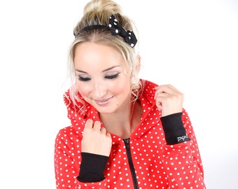 Red blouson jacket | Etsy MEKO Ves Damen Blouson Bomberjacke Damen Blau Schleife