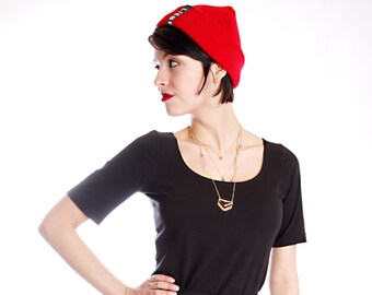 Size M* MEKO® "Ulli" Shirt Women Black midsleeve Tee T-Shirt