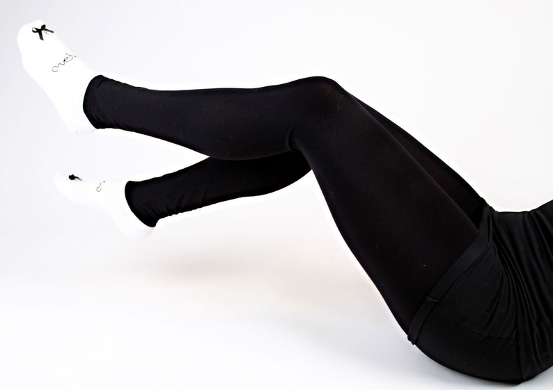 MEKO® Üni Leggings Damen, Schwarz, einfarbig, Leggings aus Jersey, Stoffhose von meko Store image 1
