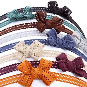 MEKO® Haarband Damen, Haarband aus Spitze mit Schleife, Haarschmuck zur Farbwahl von meko Store Bild 1