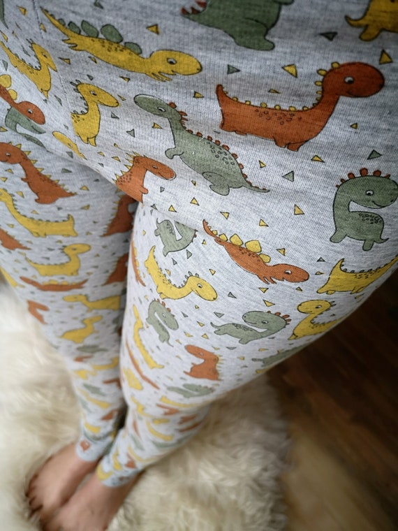 MEKO® Thermal Leggings Women, Leggings With Dinosaurs in Gray Melange, Warm Leggings  fluffy From Meko Store, Handmade -  Canada