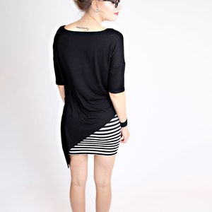 MEKO® Knaller Röcke für Frauen, Damen Rock aus Jersey, Minirock in Schwarz Weiß Streifen, geiler Rock von meko Store Bild 3