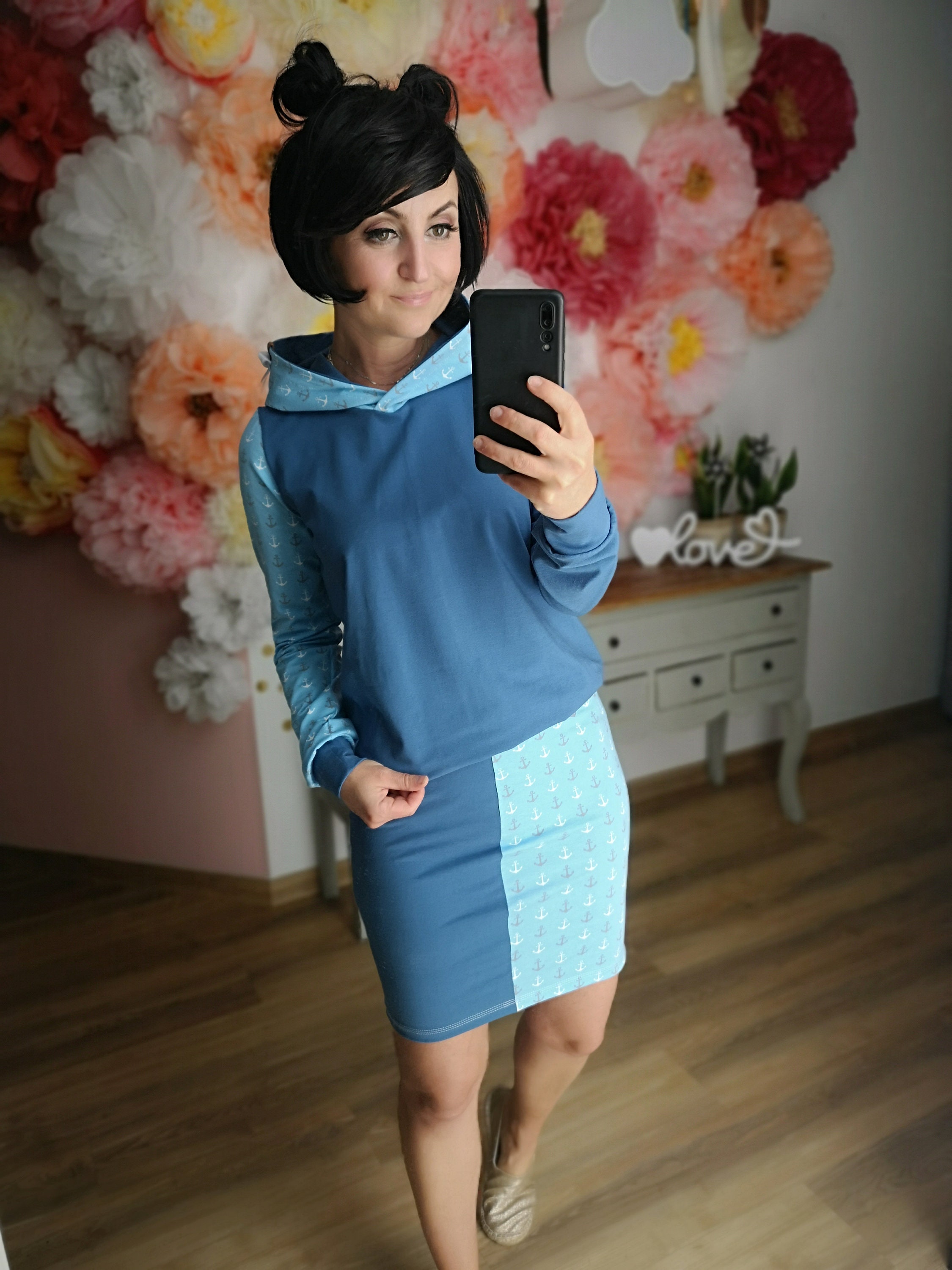 SALE Size S MEKO® ronnya Hooded Dress With Anchors for Women, Light Blue,  Mini Dress From Meko Store - Etsy