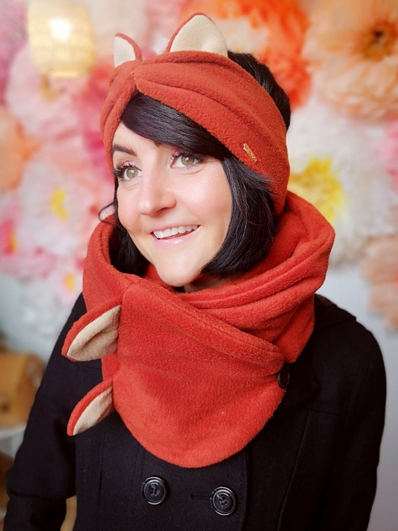 MEKO® Fox Headband With Ears, Warm Women's Headband Made of Fleece, Turban  in Orange - Etsy