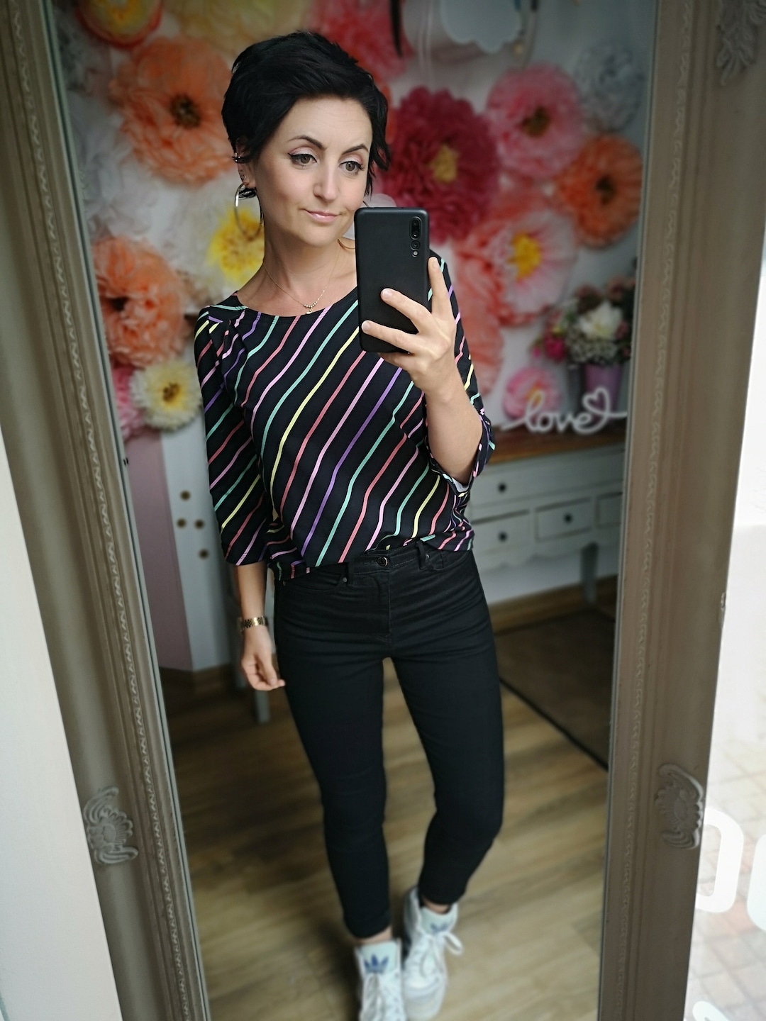 MEKO® Women, Blouses Colorful Office, With blusy Blouse Top Shirt Hong Store Black, Stripes, for Etsy Kong From for the - Meko