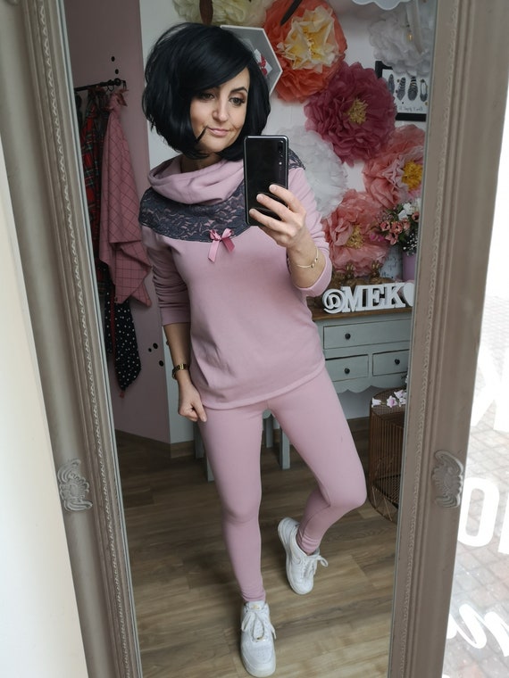 MEKO Thermo Leggings femme legging chaud en vieux rose rose