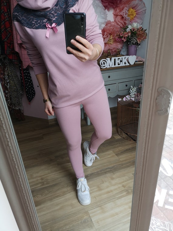 MEKO® Thermo Leggings mujer, leggings cálidos en rosa viejo, rosa,  pantalones de tela de meko store -  España