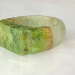 Jade Ring, Jade Ring For Women, Green Jade Ring, Jade Saddle Ring, Vintage Jade, Natural Jade Ring, Solid Jade Ring, Multi Color Jade Ring