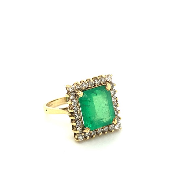 Vintage Emerald Ring, Emerald Cut Emerald Ring, V… - image 8