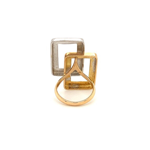 Gold Ring for Women, Gold Structural Ring, Geomet… - image 5