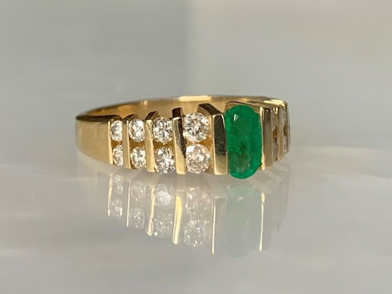 Emerald Engagement Ring, Emerald Ring for Women, … - image 3