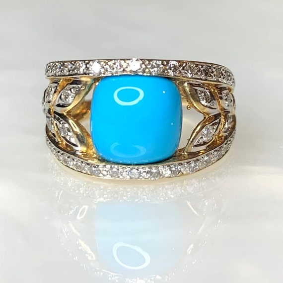 Turquoise Ring, Turquoise Ring for Women, Turquoi… - image 3