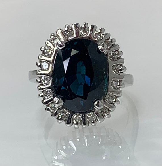 Sapphire Engagement Ring, Princess Diana Sapphire… - image 1