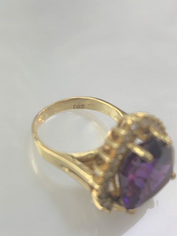 Amethyst Ring, Amethyst Heart Ring, Amethyst Diam… - image 7