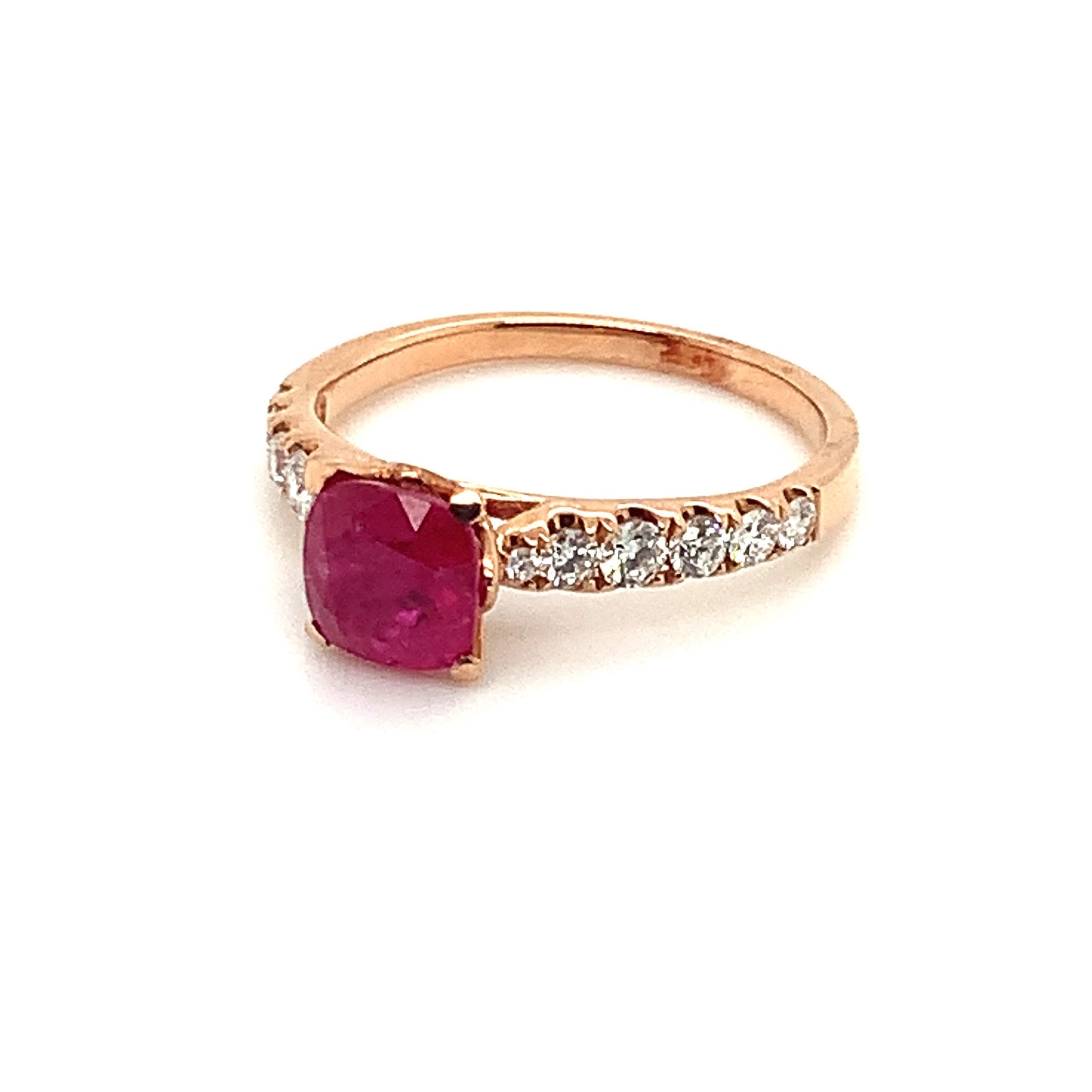 Ruby Engagement Ring Ruby Rose Gold Engagement Ring Ruby | Etsy